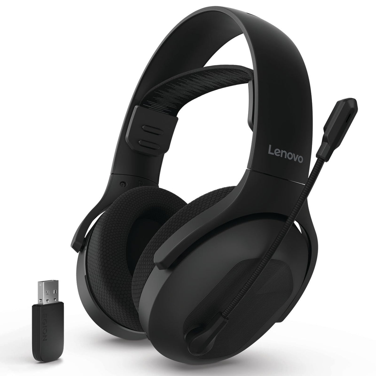 Lenovo Legion H410 Wireless Gaming Headset, Bluetooth or 2.4 GHz USB-A Connection, Lightweight (304 Grams), Adjustable Headband, Flip to Mute Mic