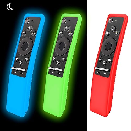 Samsung 3 Pack Silicone Protective Case for Smart TV Remote Control BN59 Series - Anti-Lost Shockproof Glowing Cover Skin Sleeve Protector for 4K
