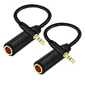 WISYIFIL 1/4 to 3.5mm Cable 1ft Long, Quarter inch (6.35mm) Female to 3.5mm Male Adapter, 1/8 to 1/4 Stereo Audio Cable,for Headphone, Amplifiers