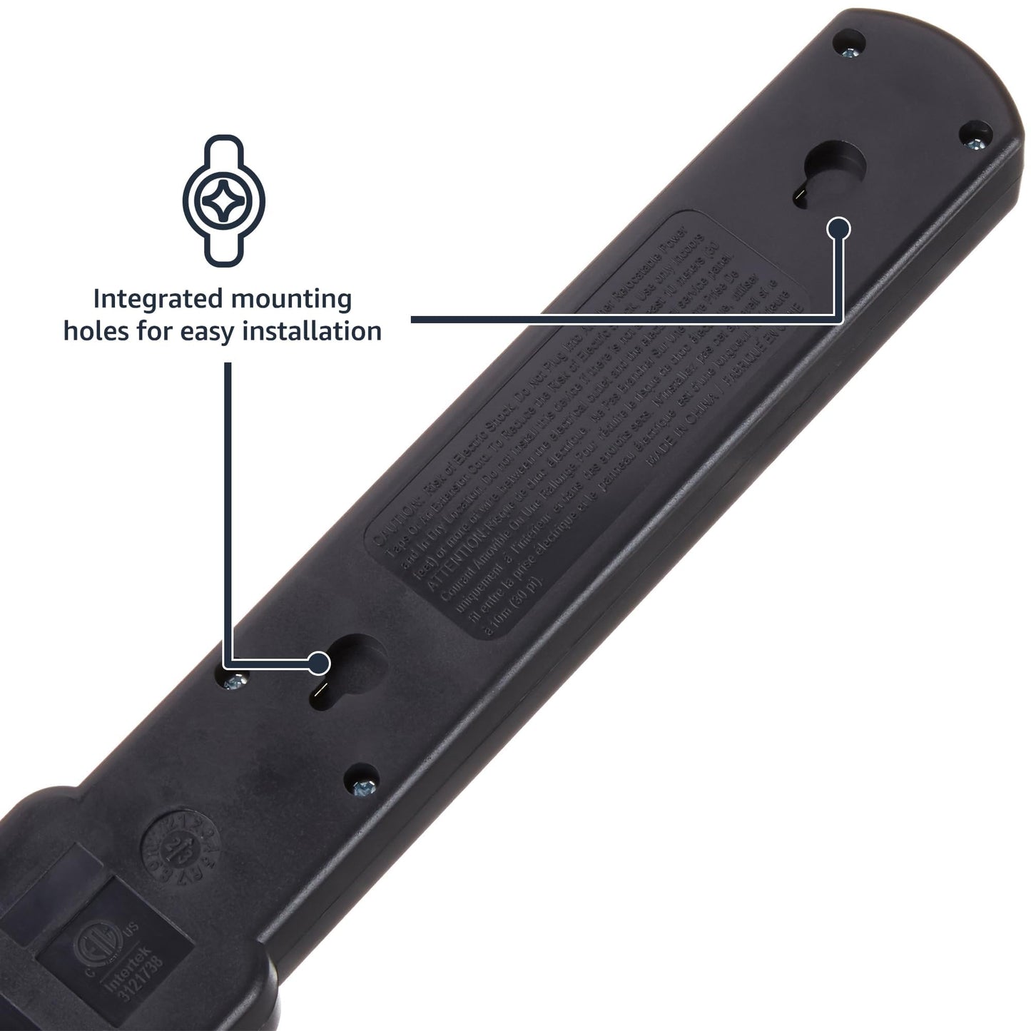 Amazon Basics 6-Outlet Surge Protector Power Strip with 200J Protection, Circuit Breaker, 2ft Extension Cord, Black, 2-Pack