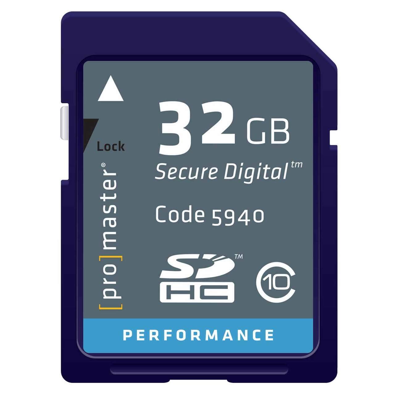 Promaster - 32GB - SDHC High Speed Secure Digital Memory Card - Class 10