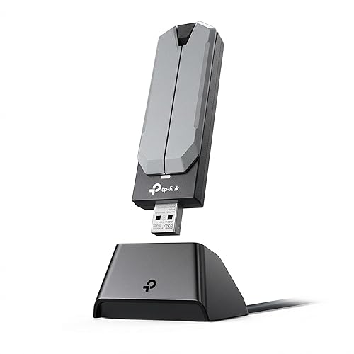 TP-Link BE6200 Tri-Band Wi-Fi 7 Wireless USB 3.0 Adapter Archer TBE401UH | WiFi Adapter for Desktop PC | Supports Windows 11,10 | 2 x High Gain