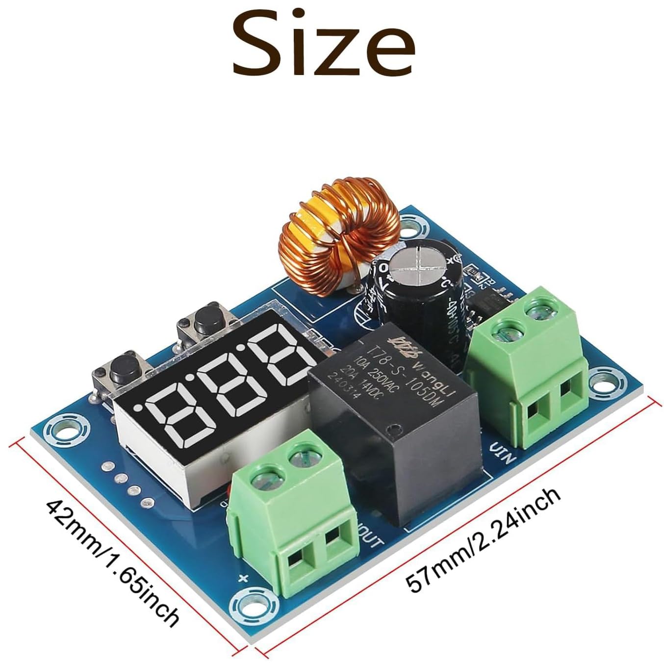 2PCS 12V-36V DC Voltage Protection Modules XH-M609 Over-Discharge Circuit Protection Module Digital Low Voltage Protector Disconnect Switch…