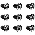 6-Pin Female Headphone Socket ZCZQC 10PCS PCB Panel Mount 6 Pin 1/4inch 6.35mm Female Socket Stereo Headphone Jacks Connectors