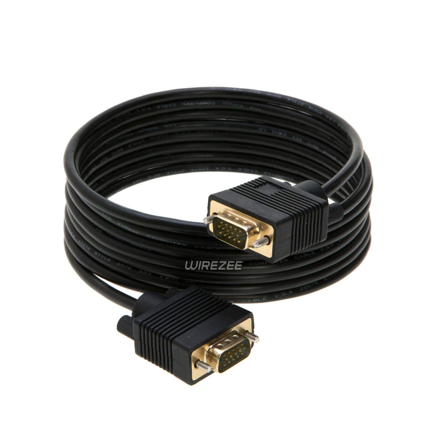VGA Cable SVGA Super Video Cord Male 15 PIN Wire Monitor 3ft, 6ft,10ft, 15ft, 25ft, 30ft, 50ft, 100ft (6FT)