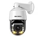 INNOSECU 6MP PTZ POE Camera, Auto Human Tracking Dome Camera, Pan 360?, Tilt-15? ~ 90?, 20X Optical Zoom Lens, Smart Dual Light Color Night Vision