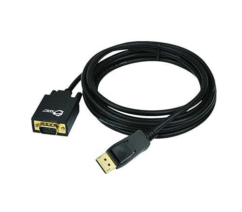 SIIG CB-DP0W11-S1 10-Feet Gold Plated Display Port to VGA Converter Cable Male to Male