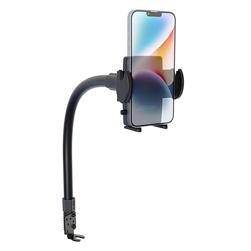 ARKON Mounts - Phone Holder with Car Seat Rail Mount | Car Phone Stand with Flexible 22" Arm | Professional-Grade Durability | Phone Holder For Car |