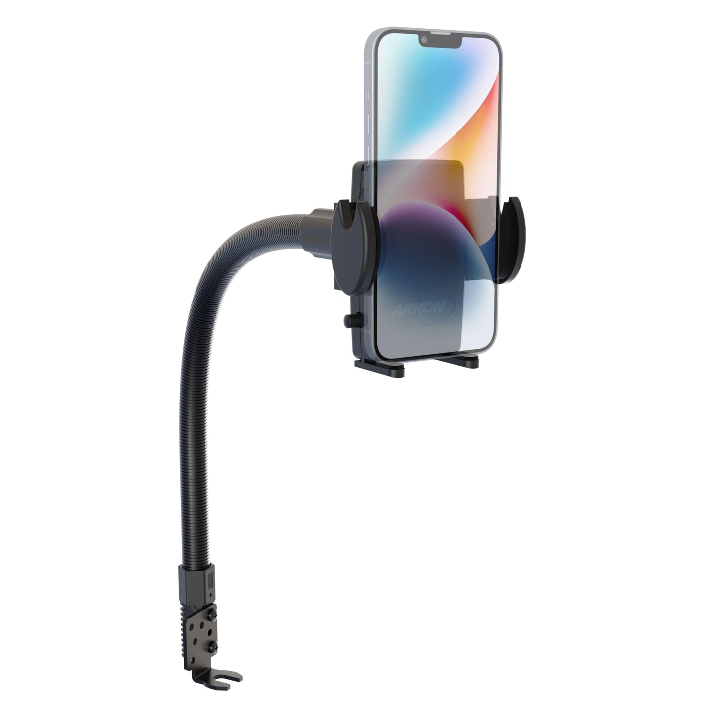 ARKON Mounts - Phone Holder with Car Seat Rail Mount | Car Phone Stand with Flexible 22" Arm | Professional-Grade Durability | Phone Holder For Car |