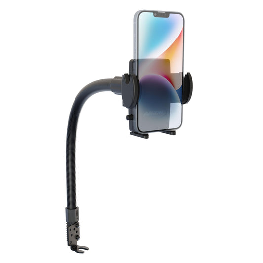 ARKON Mounts - Phone Holder with Car Seat Rail Mount | Car Phone Stand with Flexible 22" Arm | Professional-Grade Durability | Phone Holder For Car |