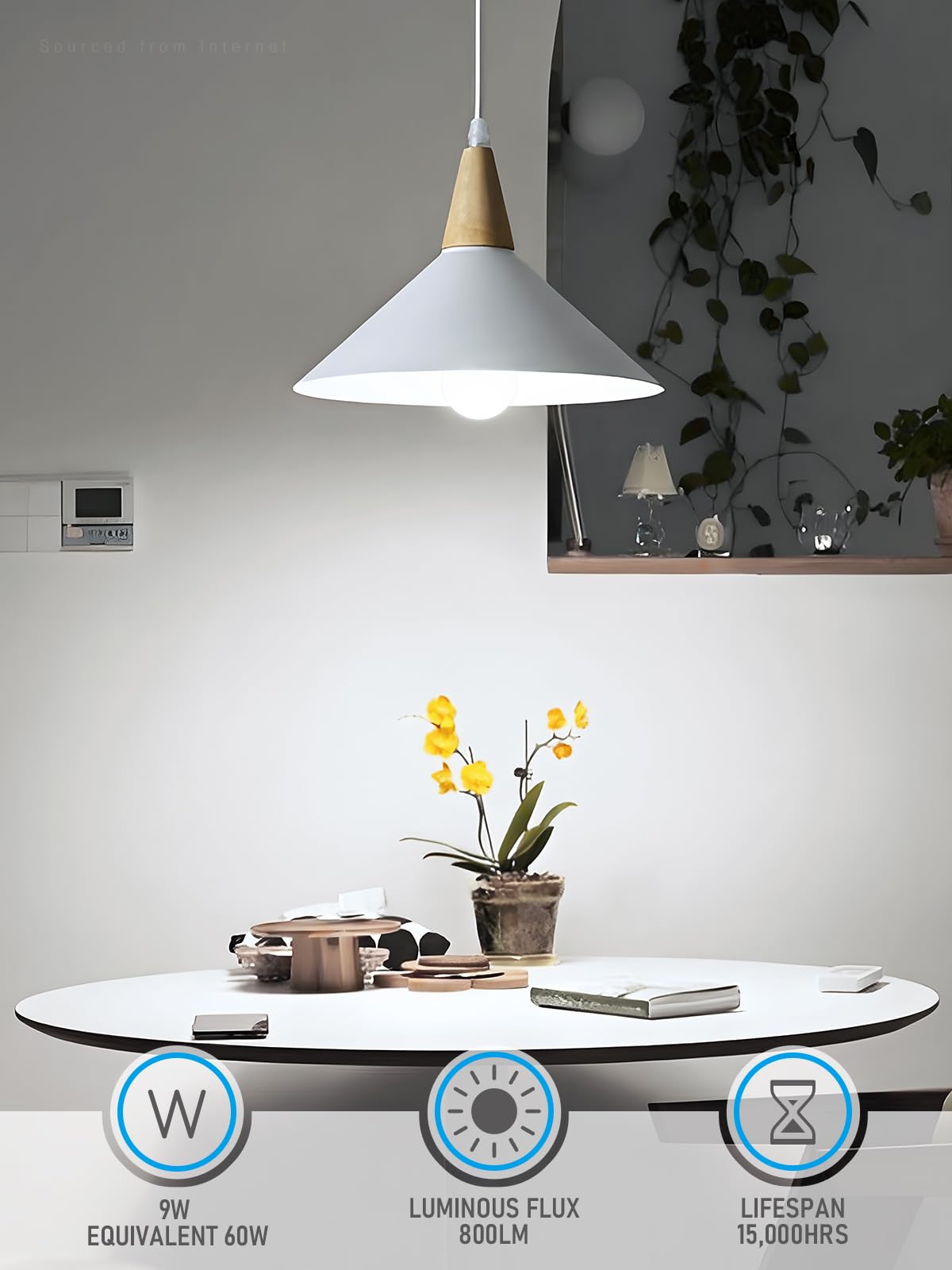 TORCHSTAR 6-Pack A19 LED Light Bulb 60W Equivalent, Dimmable, 5000K
