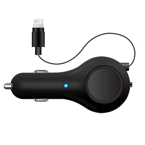 Cellet Retractable Car Charger with Lighting Cable Compatible to Lightning with Apple iPhone 14 Pro Max Plus 13 12 SE11 Xr Xs X iPad Pro Air Mini…