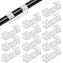 120Pcs Self Adhesive Transparent Cable Clips Wire Holder Sticky Heavy Duty Cable Clips Tidy and Organizer Drop Cord Management for TV PC Laptop