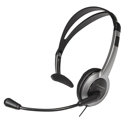 Panasonic Comfort Fit Headset for TCA Series Cordless Landline Phones, Foldable Headset with Flexible Noise-Cancelling Microphone and Volume Control