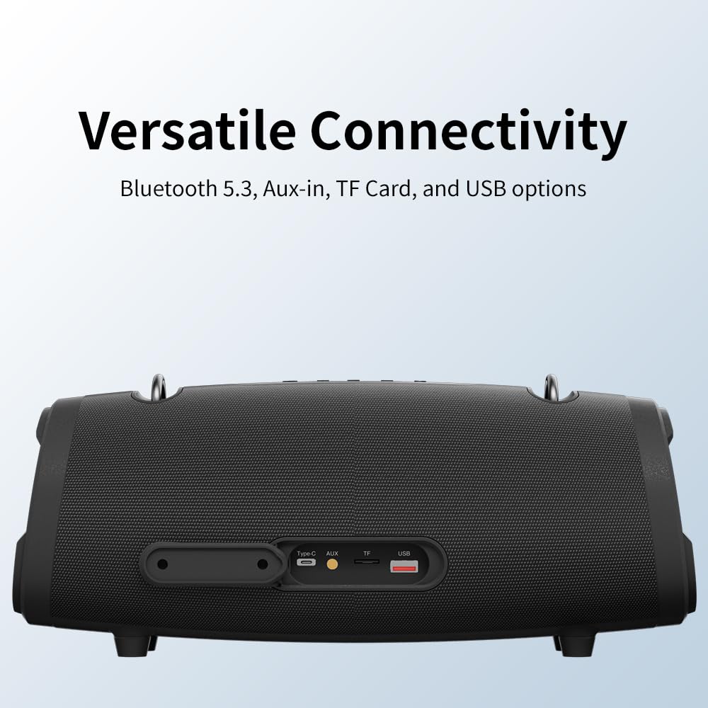 SODLK 100W Peak Portable Wireless Bluetooth Speakers with Built-in Subwoofer, Booming Bass, IPX6 Waterproof, TWS Pairing, AUX, TF Card and USB Input