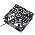 GDSTIME PC Case Fans 80mm x 80mm x 25mm 12V Brushless DC Cooling Fan 2Pin for Computer Desktop Power Supply RV Fridge Car Amplifier