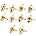 Dahszhi Audio Terminal Jack Panel Mount RCA Female Socket Connector Chassis Panel Mount - 5 Pairs