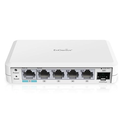 EnGenius Cloud Managed EXT1106 5-Port Gigabit Switch Extender and 1 SFP Slot