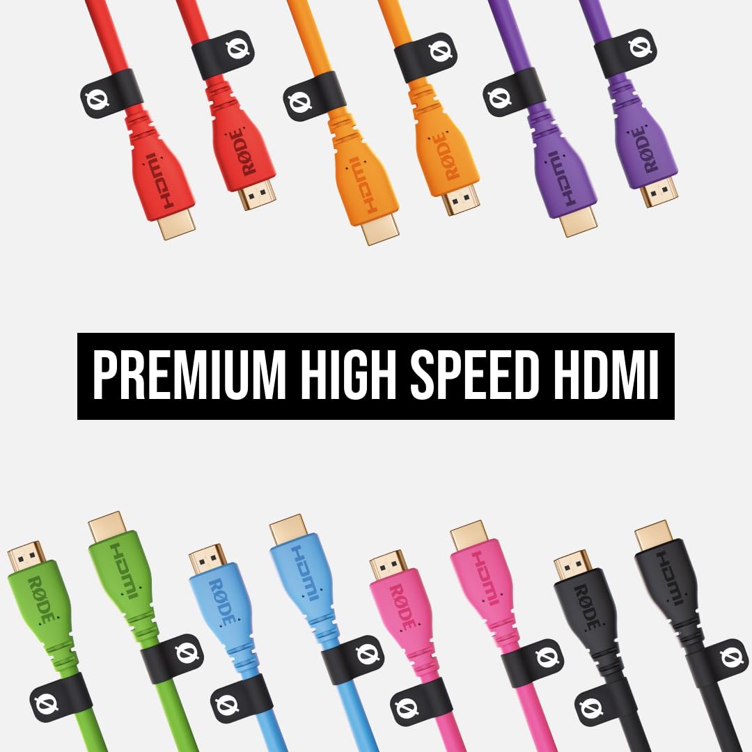 RØDE HDMI-3 Premium High Speed HDMI Cable with Ethernet (3m/10ft, Pink)