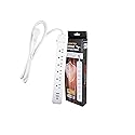 Precision Power Surge Protector Extension - Heavy Duty 6-Feet Cord with 6 Outlets, 3 USB Ports, Multi-Outlet Use w/LED Lights Indicator, Ideal