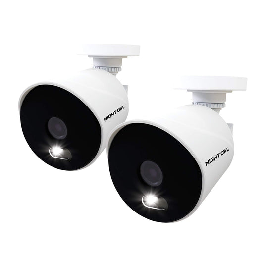 Night Owl 1080p HD Wired Indoor/Outdoor Add-On Cameras with Built-in Motion-Activated Spotlights, 100 ft. of Night Vision, Wide Viewing Angle