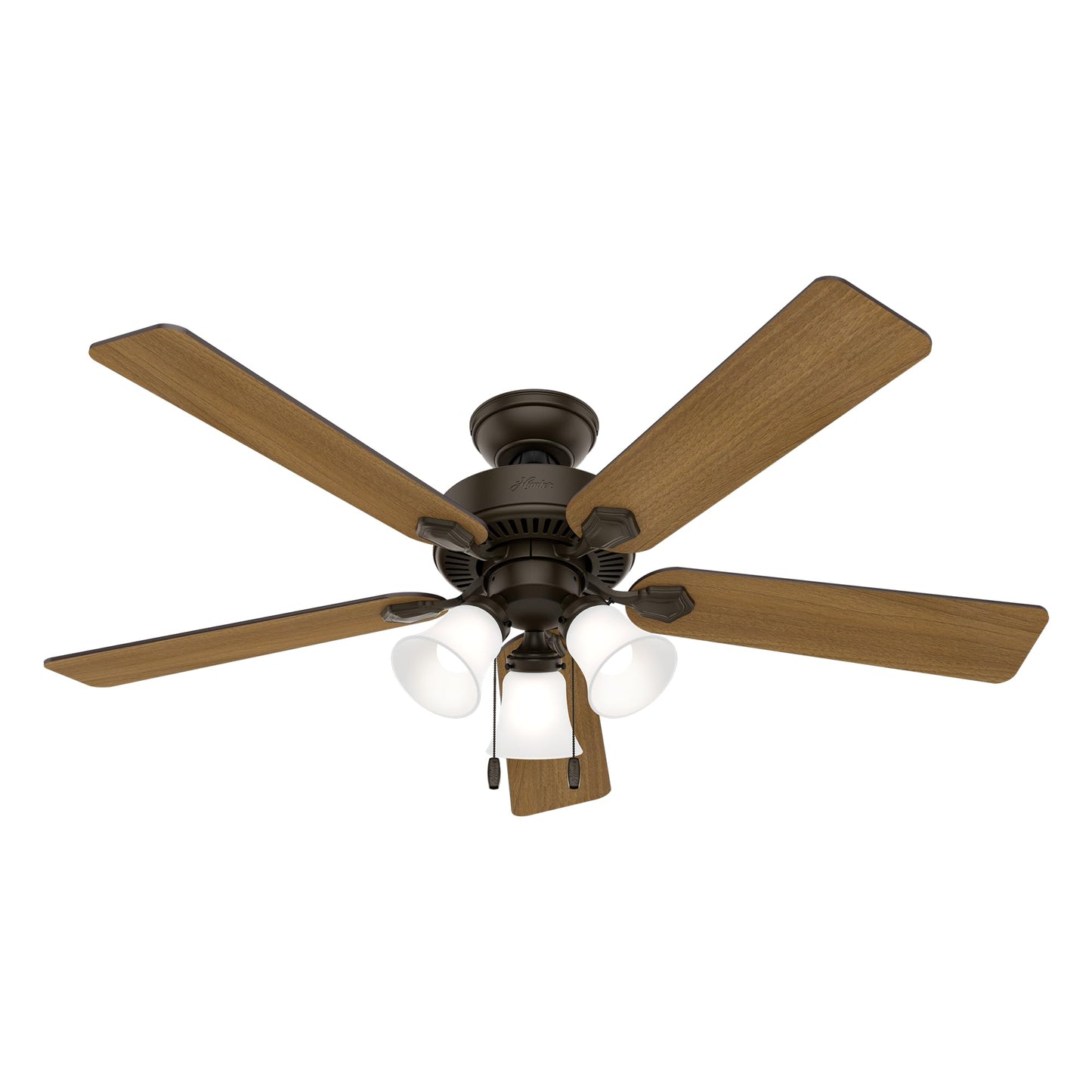 Hunter Swanson, Indoor, Ceiling Fan, with LED Lights, 52 inch, New Bronze