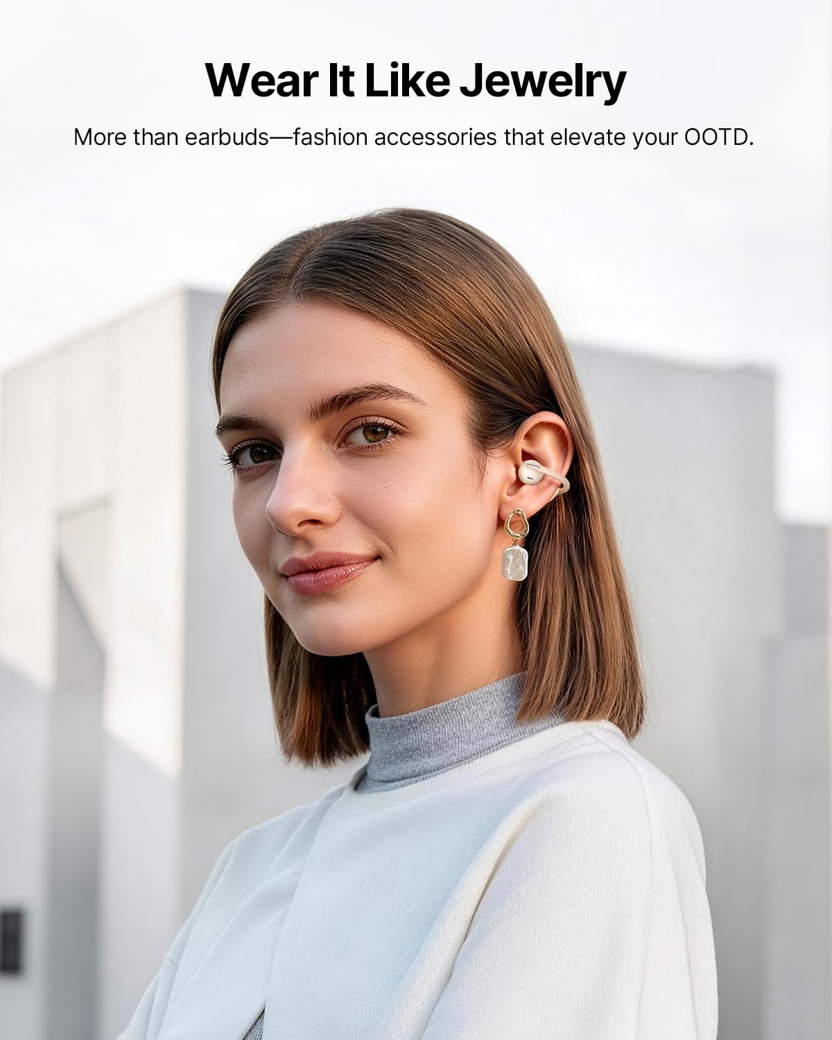 Baseus Bowie MC2 Air Open Ear Clip-on Earbuds, CloudComfort Air Cushions for Workout Running, 11mm Drivers Super Bass 2.0, IP67 Waterproof, 40H