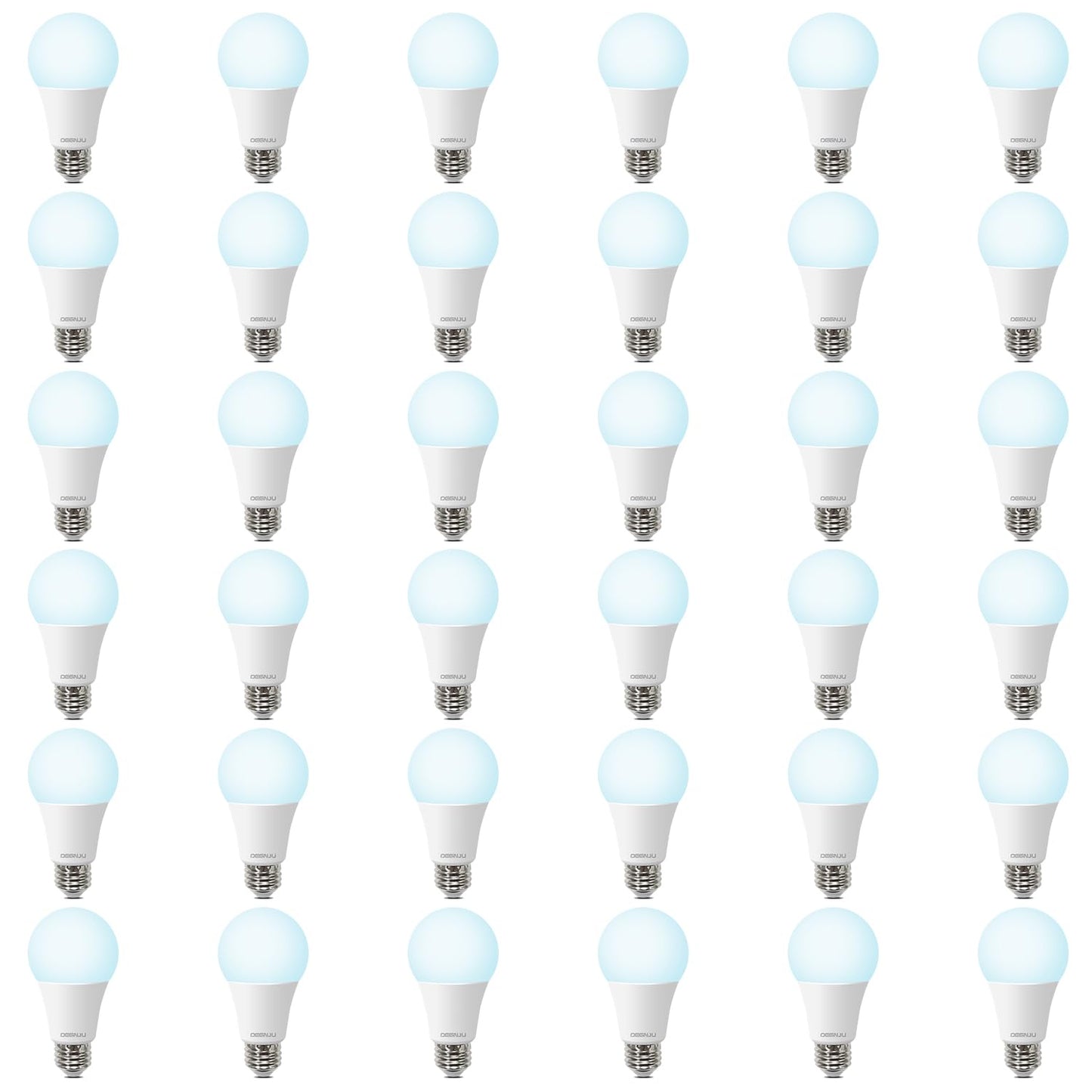 DEGNJU 36 Pack A19 LED Bulbs 100W Equivalent, 13W Daylight 5000K LED Light Bulbs, E26 Medium Base, Non-Dimmable, 1500 Lumens, Ideal for Bedroom Living