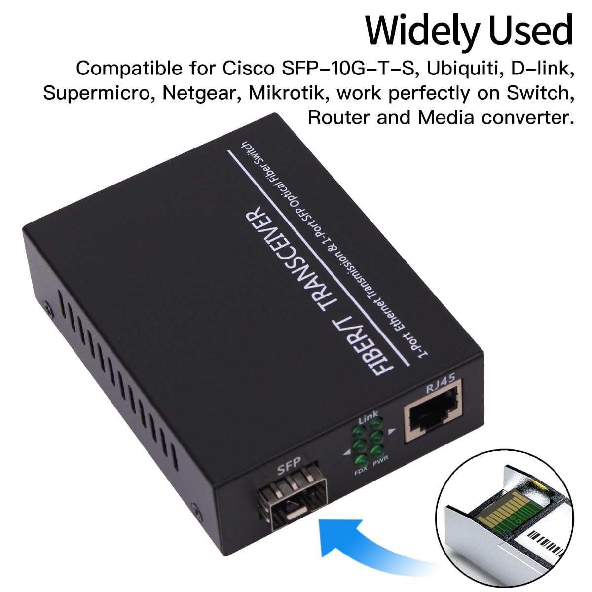 SFP+ 10GBase-LR 1310nm SingleMode Module, 10G LC SMF Fiber Optic Transceiver for Cisco, Ubiquiti UniFi UF-SM-10G, Meraki MA-SFP-10GB-LR, Netgear