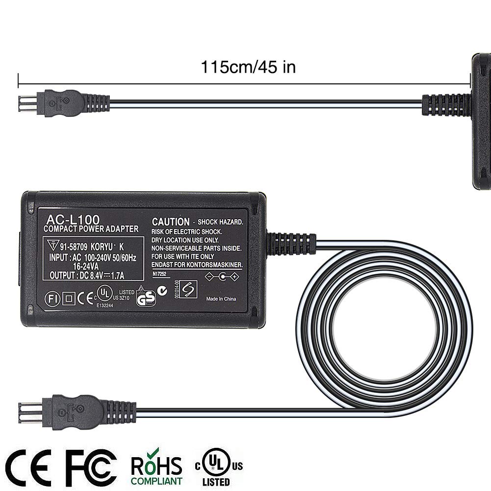 AC Adapter Charger Compatible Sony Handycam CCD-TRV16 CCD-TRV17 CCD-TRV25 CCD-TRV35 CCD-TRV36 CCD-TRV37 CCD-TRV43 CCD-TRV57 CCD-TRV58 CCD-TRV65