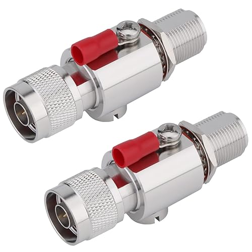 RFiotasy N Type Lightning Arrestor 0 to 6 GHz (N-Male/N-Female) 50ohm Pack 2
