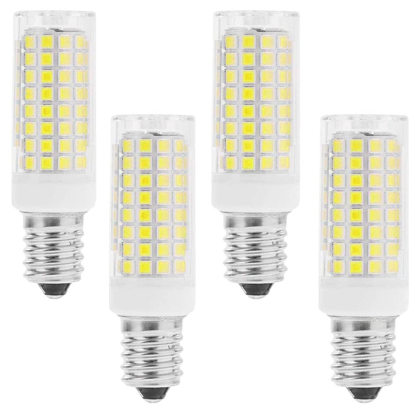 Lxcom Lighting 10W E12 LED Corn Light Bulb(4 Pack)- 2835 SMD 102LEDs E12 Dimmable 100 Watt Equivalent 1000LM Daylight White 6000K Chandelier Bulbs