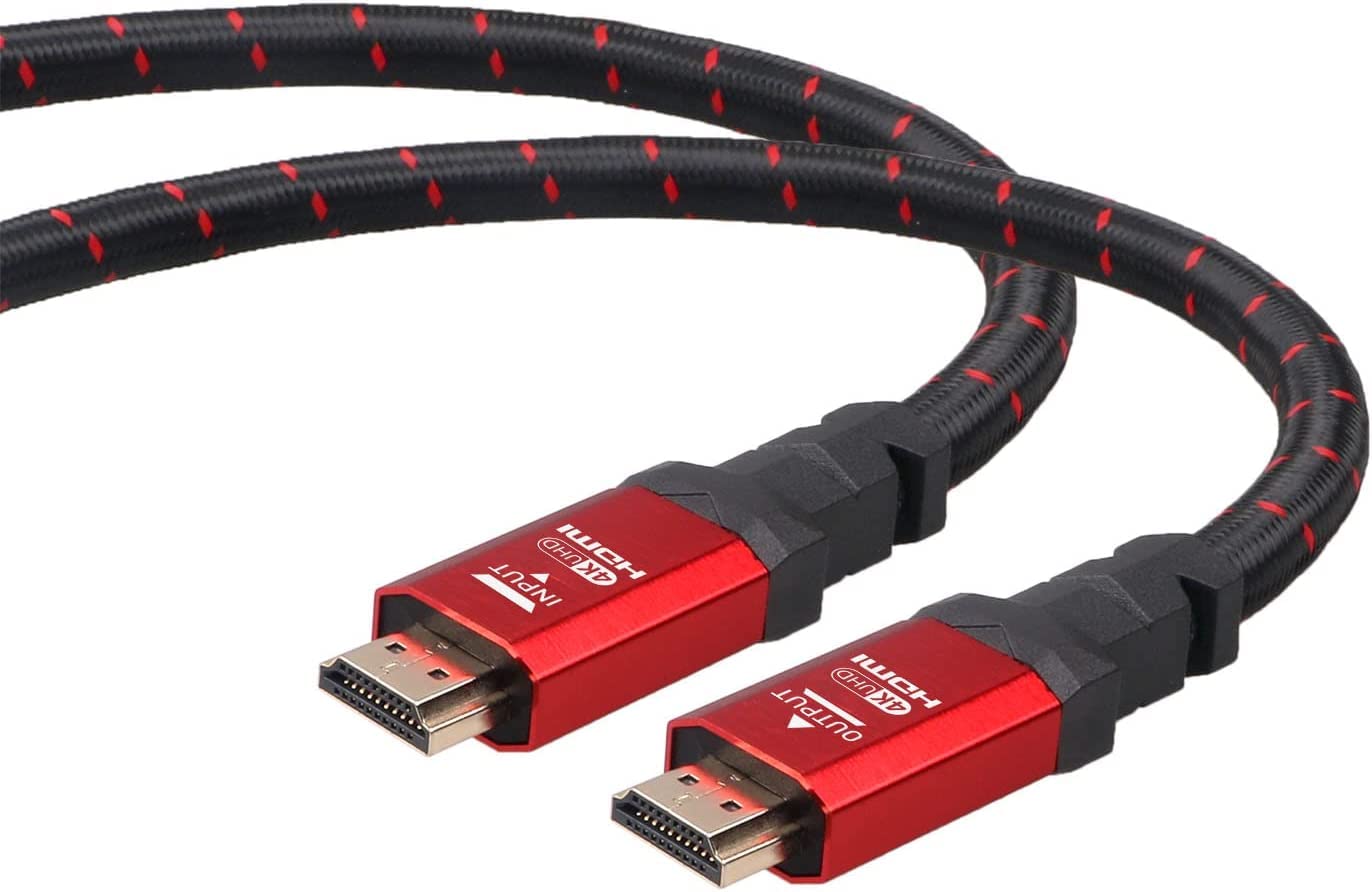 4K HDMI 2.0 Cable 6 ft. by RitzGear. 18 Gbps Ultra High Speed Braided Nylon Cord & Gold Connectors - 4K@60Hz/UHD/3D/2160p/1080p/ARC & Ethernet.