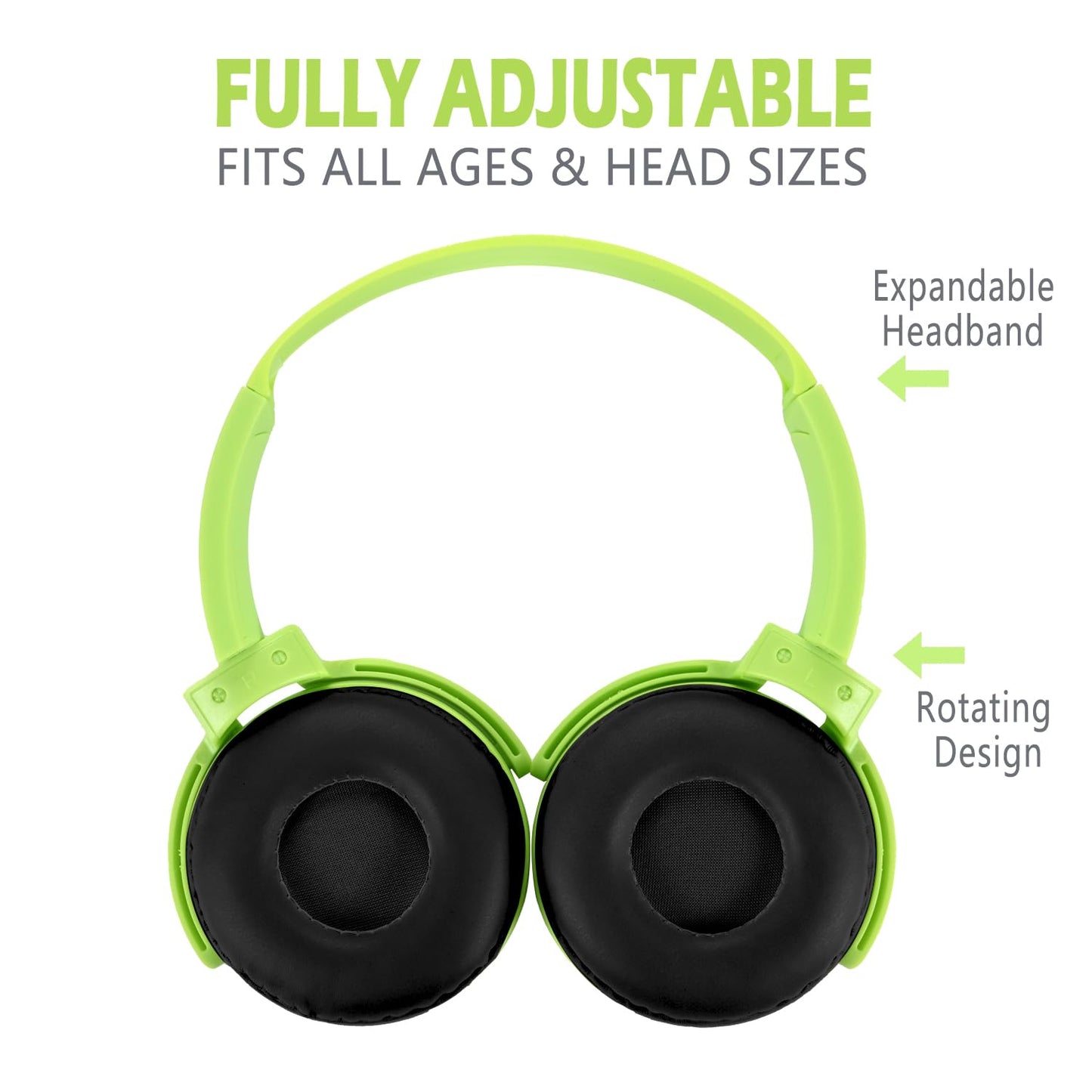 Wensdo Kids Headphones 2 Pack for School Classroom Students, Durable Comfy Swivel Wired Headset for Online Learning, Noise Stereo Sound 3.5mm Jack