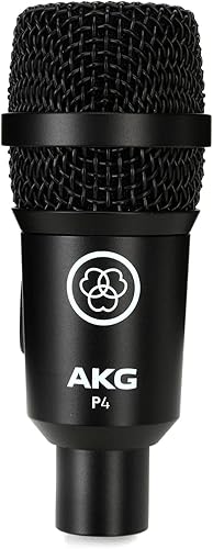 AKG Pro Audio P4 High-Performance Dynamic Cardioid Microphone for Drums and Percussions, Wind Instruments and Guitar Amps, Stage and Studio, XLR Wired