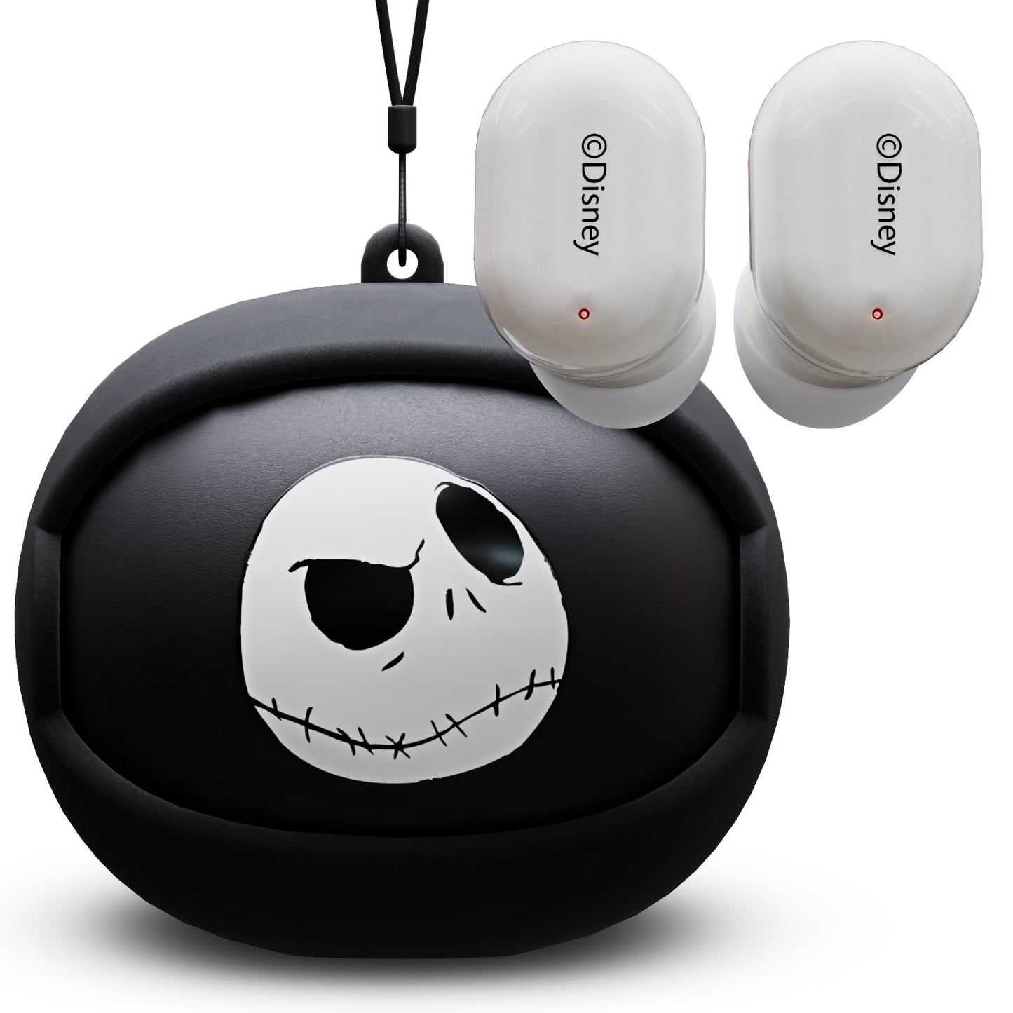 iJoy The Nightmare Before Christmas Wireless Earbuds W/Charging Case | Rotating Earbud Case Features 3 Jack Skellington Designs | Jack Skellington…
