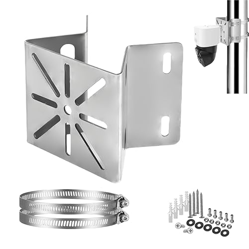 CTXSumTec Stainless Steel Corner Mount for SoloCam S340 | Rust-Proof Exterior Pole Column Wall Bracket for PTZ & Solar Security Cameras | 90° Angle