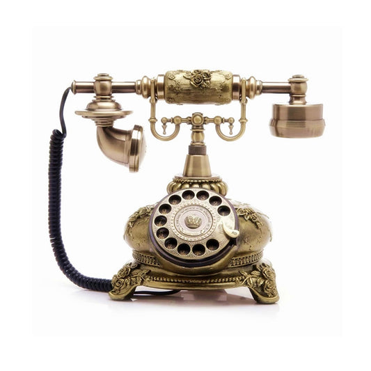 TelPal Retro Vintage Antique Style Corded Rotary Dial Desk Telephone Phone Home Office Decor Classic Vintage Old Fashion Landline Phones, Decorative