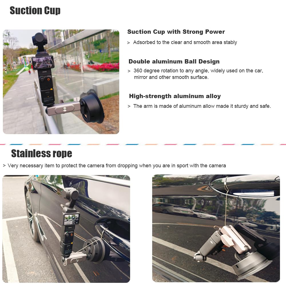 Accessories Kit for DJI Osmo Pocket 3 Creator Combo Case Magnetic Bracket Mount Selfie Stick Tripod Glass Screen Protector Suction Cup Chest Head