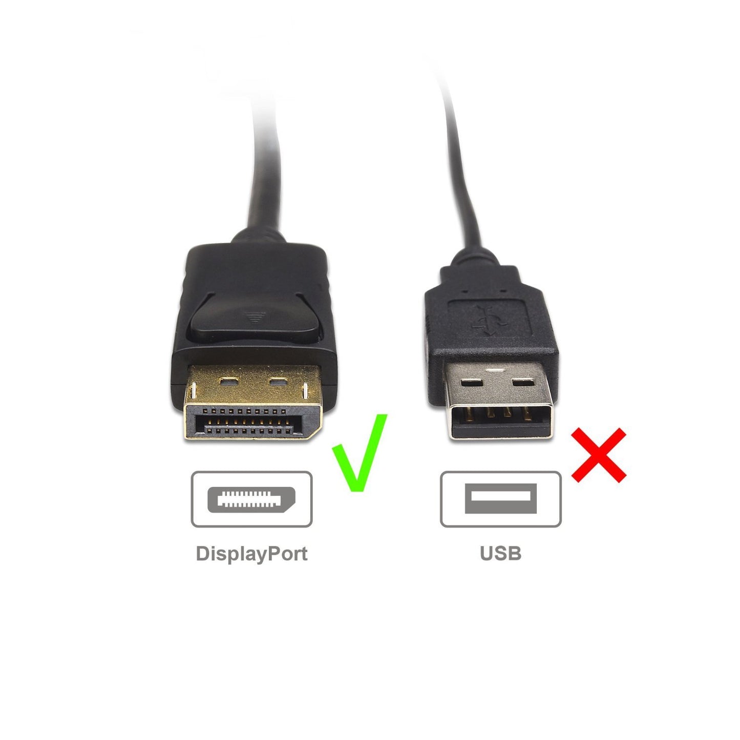 Cable Matters 2-Pack DisplayPort to DVI Cable (DP to DVI Cable) 6 Feet