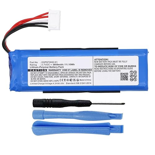 MPF Products 3000mAh GSP872693 01 Battery Replacement Compatible with JBL Flip 4 and Flip 4 Special Edition Waterproof Portable Bluetooth Stereo
