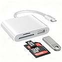 USB C SD Card Reader Adapter, 3 in 1 USB Type C to USB OTG Memory Card Adapter for TF SD Micro SD Cards Compatible with MacBook Pro Air/iPad