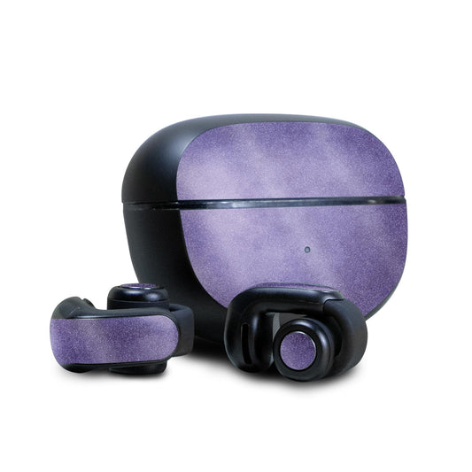 Glossy Glitter Skin Compatible with Bose Ultra Open Earbuds - Purple Airbrush - Premium 3M Vinyl Protective Wrap Decal Cover - Easy to Apply…