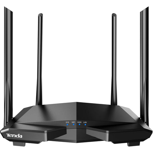 Tenda AC1200 Smart WiFi Router, High Speed Dual Band Wireless Internet Router with Smart APP, 4 x 100 Mbps Fast Ethernet Ports, Supports Guest WiFi