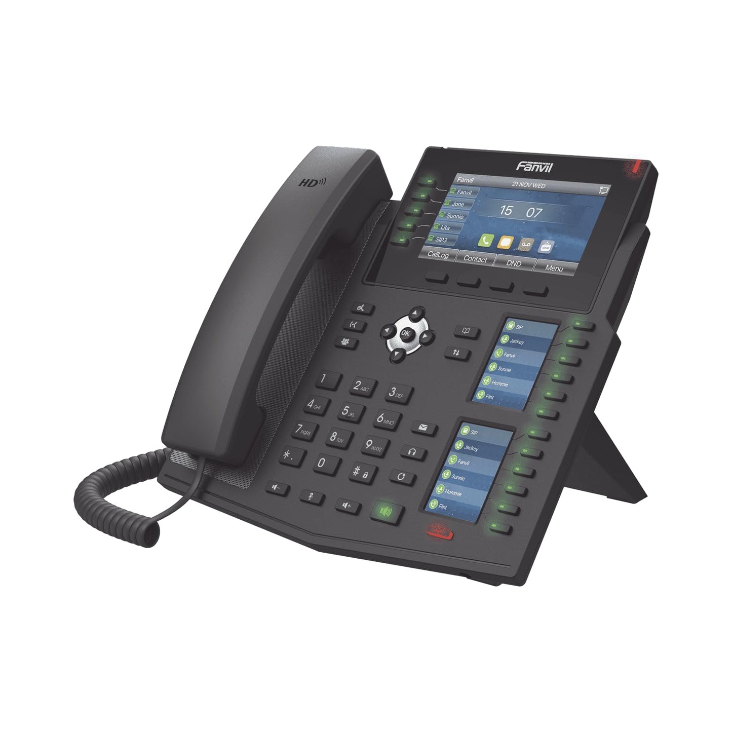 Fanvil X6U 6 line Ultra-Elegant Gigabit Triple Color Screen Phone,60 DSS