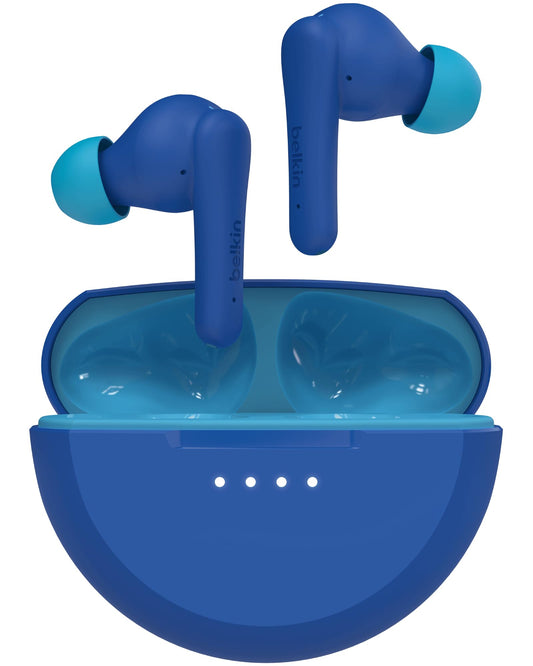 Belkin SoundForm Nano 2 Bluetooth Earbuds for Kids with Built-in Microphone, 28H Battery Life, Safe 85dB Volume, IPX5 Water Resistance - Kids