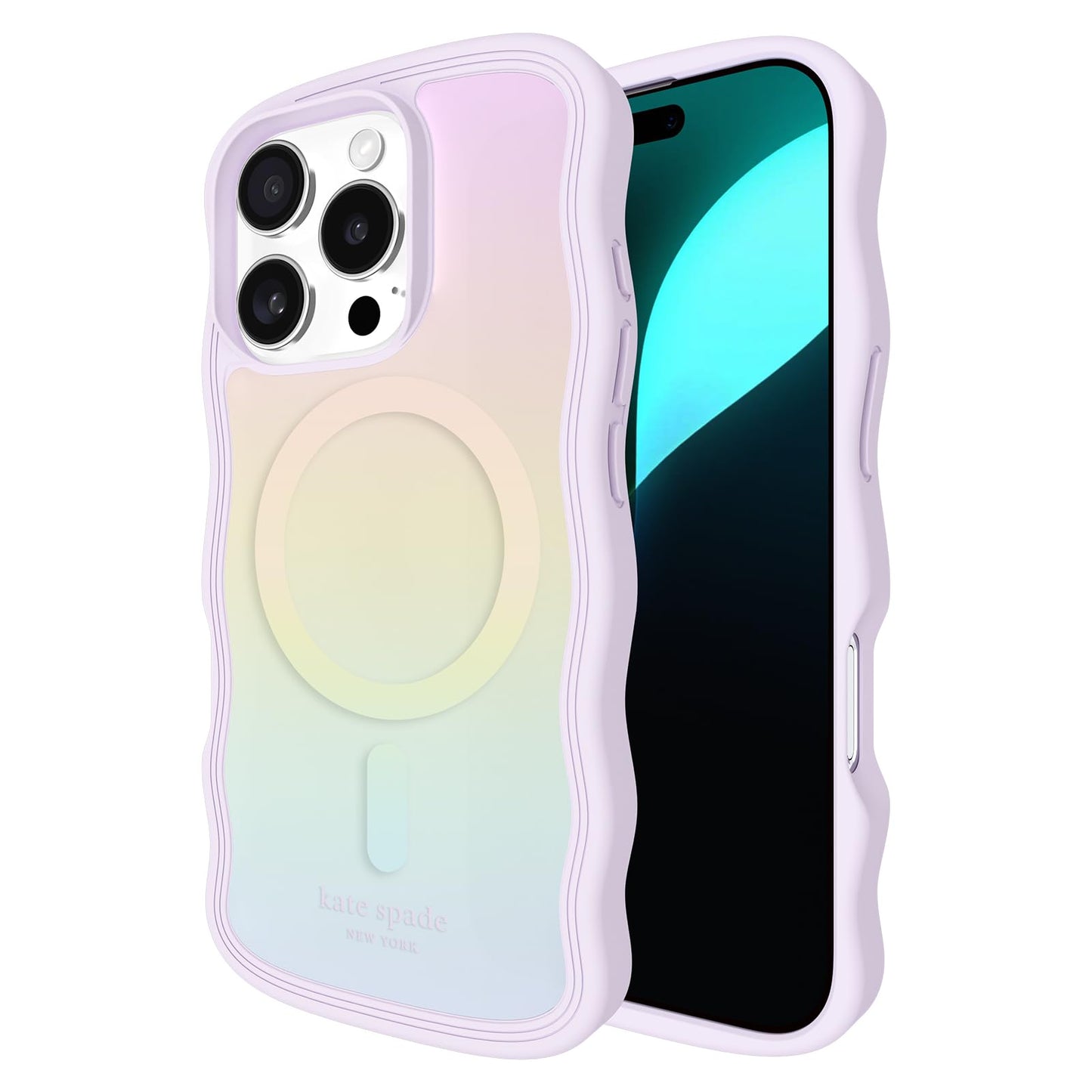 kate spade new york iPhone 16 Pro Case - Wavy Opal Iridescent
