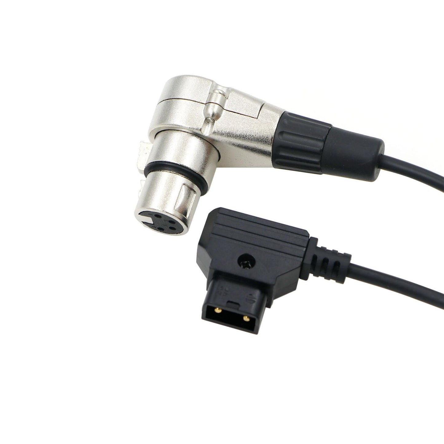 Uonecn for ARRI Alexa Camera Cable Right Angle 90 Degree XLR 4 Pin Female to D-tap Power Spring Cable for Supply Battery Adapter