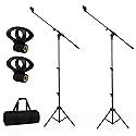 Bowens 18 Inch Mini Mic Stand & Speaker Stand Bag - Compact Tripod Bag & Tripod Case with 3 Dividers, Hand Handle & Shoulder Strap