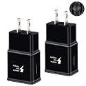 2 Pack Fast Charging Block, USB Adaptive Fast Charger Box Android Cell Phone Tablet Adapter for Samsung Galaxy S20 S10 S9 S8 S7 A56 A55 A54 A40 A36